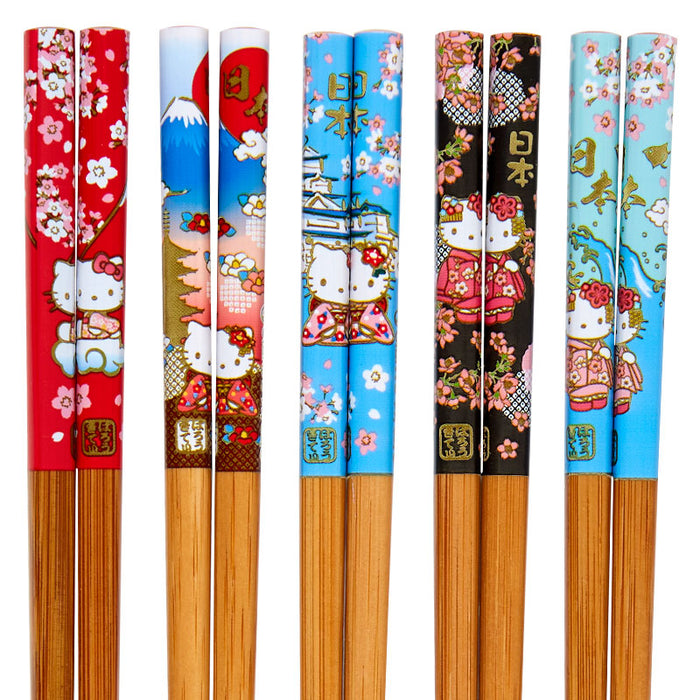 Japan Sanrio - Hello Kitty Bamboo Chopsticks Set (International Flights)