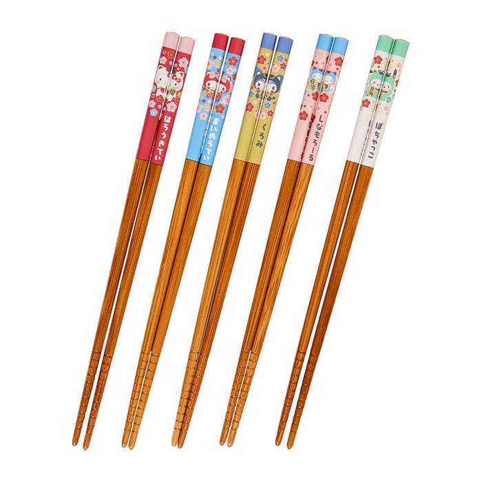 Japan Sanrio - Sanrio Characters Bamboo Chopsticks Set (Beckoning Cat)