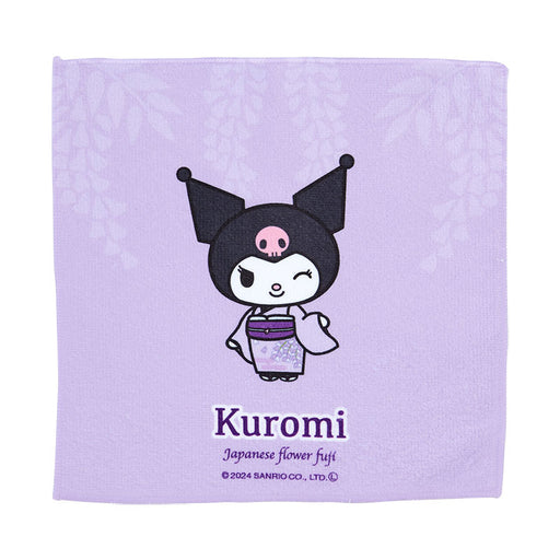 Japan Sanrio - Kuromi Small Mini Towel (Japanese Flowers)