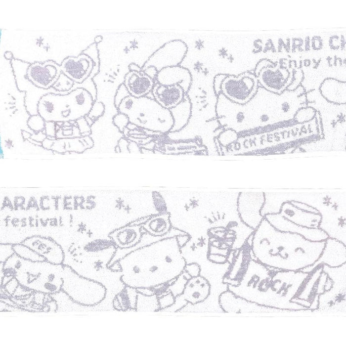 Japan Sanrio - Sanrio Characters Muffler Towel Color: White (Fest)