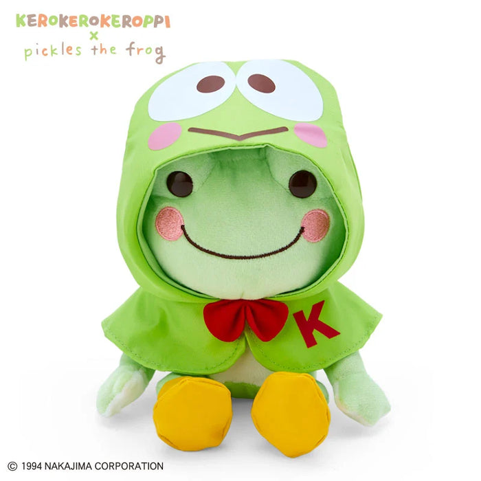 Japan Sanrio - Kero Kero Keroppi Pickles the Frog Plush Toy (Rain Poncho) (Pickles)