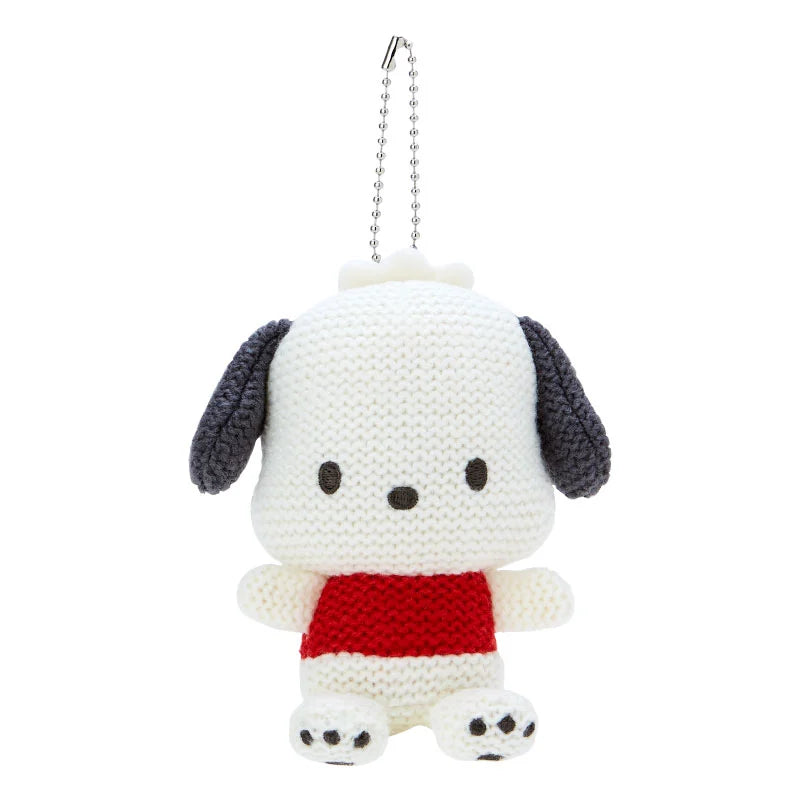 Japan Sanrio - Pochacco Amigurumi-Style Knitted Plush Keychain