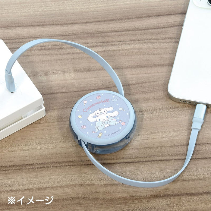 Japan Sanrio - Cinnamoroll USB Type-C to Type-C Sync & Charge Cable with Reel