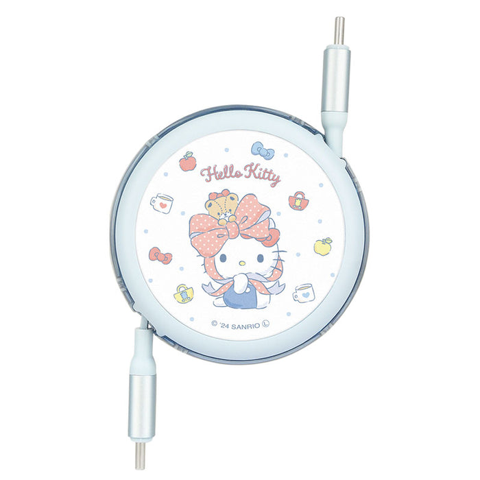 Japan Sanrio - Hello Kitty USB Type-C to Type-C Sync & Charge Cable with Reel