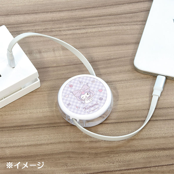 Japan Sanrio - Kuromi USB Type-C to Type-C Sync & Charge Cable with Reel