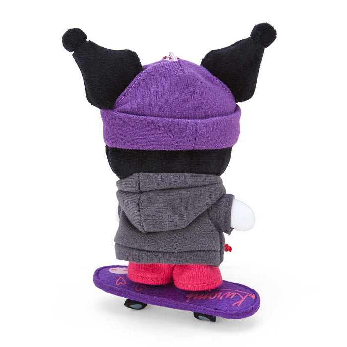 Japan Sanrio - Kuromi Plush Keychain (Skateboard)