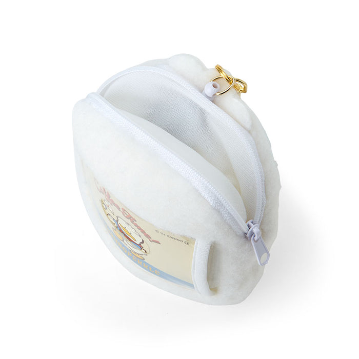 Japan Sanrio - Pekkle Fluffy Face Shaped Pass Case (Vintage Retro)