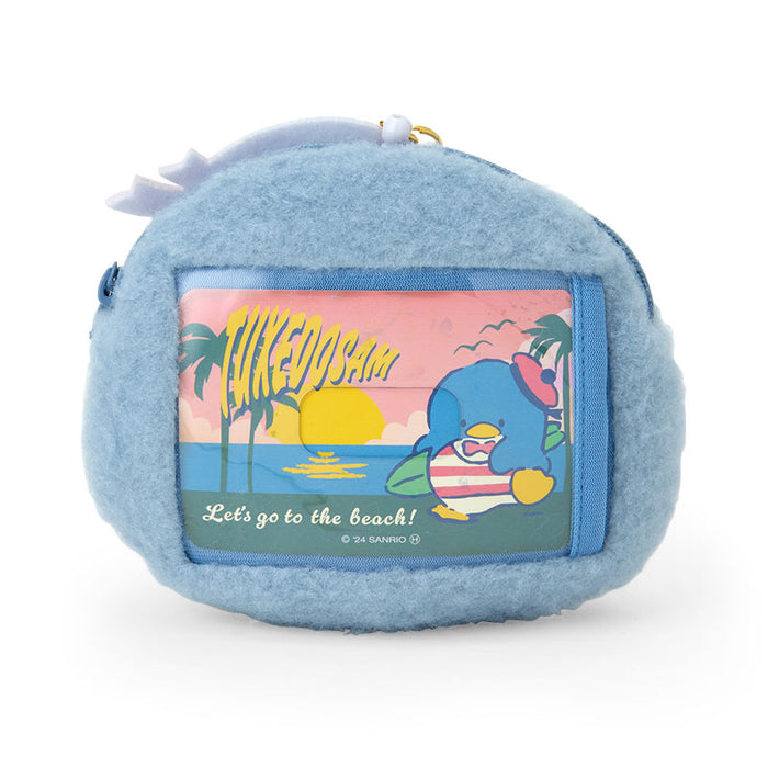 Japan Sanrio - Tuxedo Sam Fluffy Face Shaped Pass Case (Vintage Retro)