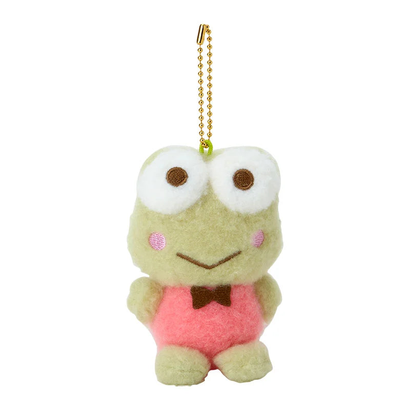 Japan Sanrio - Keroppi Fluffy Plush Keychain (Vintage Retro)