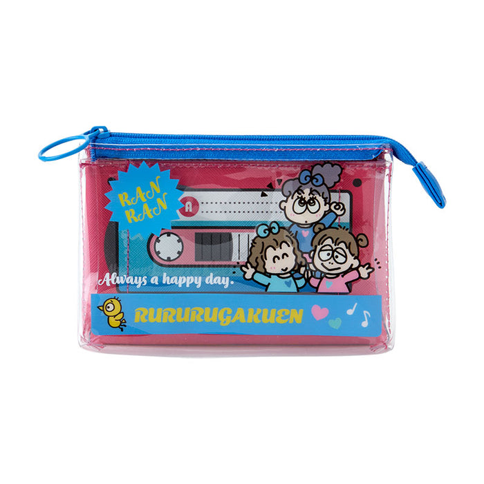 Japan Sanrio - Rururugakuen Clear Cassette Style Pouch (Vintage Retro)