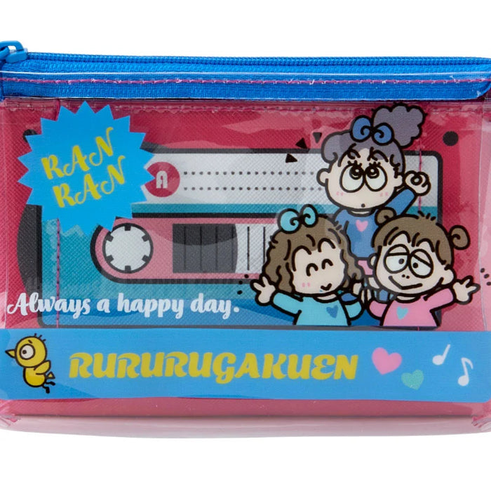 Japan Sanrio - Rururugakuen Clear Cassette Style Pouch (Vintage Retro)