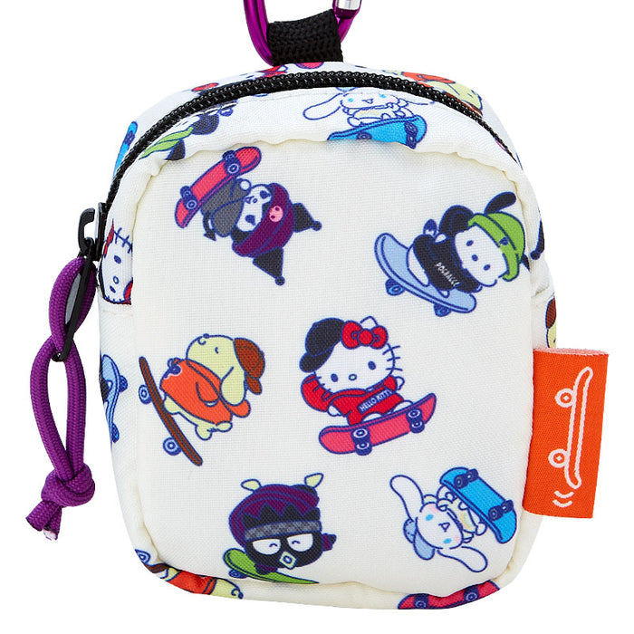 Japan Sanrio - Sanrio Characters Pouch with Carabiner (Skateboard)