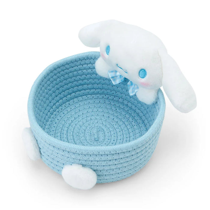 Japan Sanrio -Cinnamoroll Rope Basket with Mascot Size M