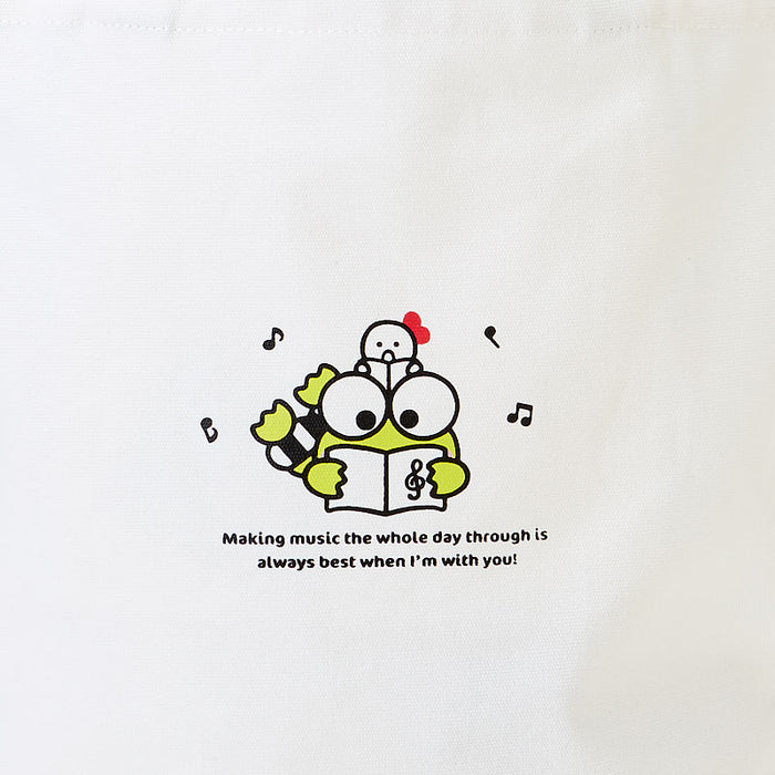 Japan Sanrio - Keroppi  Tote bag (singing and dancing makes me happy)