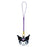 Japan Sanrio - Kuromi Face-Shaped Bell Keychain