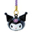 Japan Sanrio - Kuromi Face-Shaped Bell Keychain