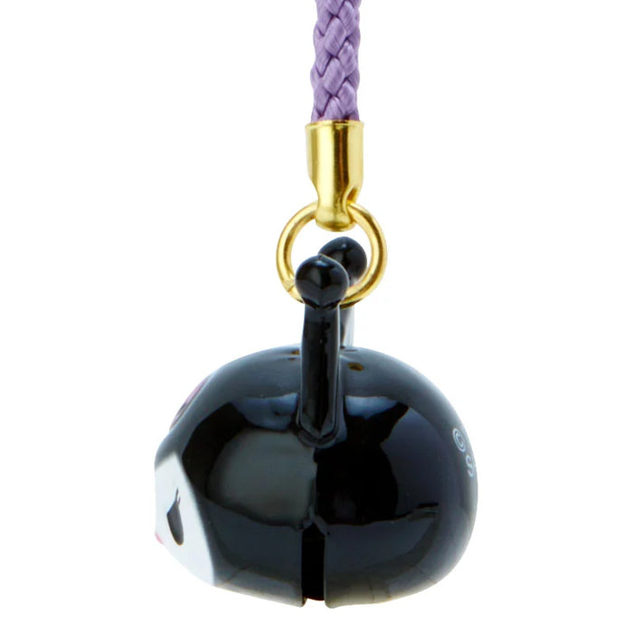 Japan Sanrio - Kuromi Face-Shaped Bell Keychain