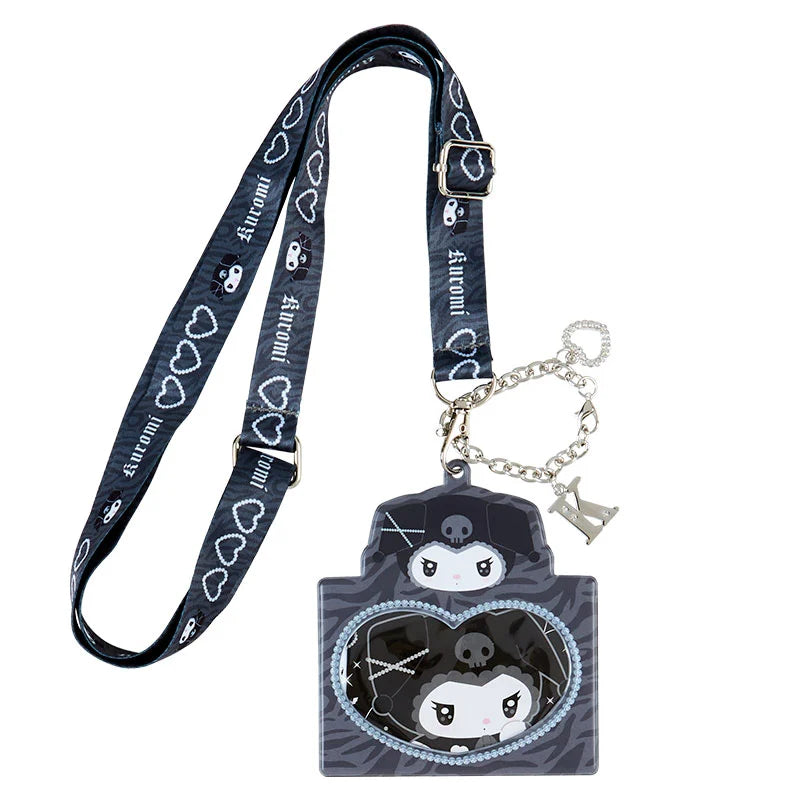 Japan Sanrio - Kuromi Card Case with Neck Strap (Twin Idol)