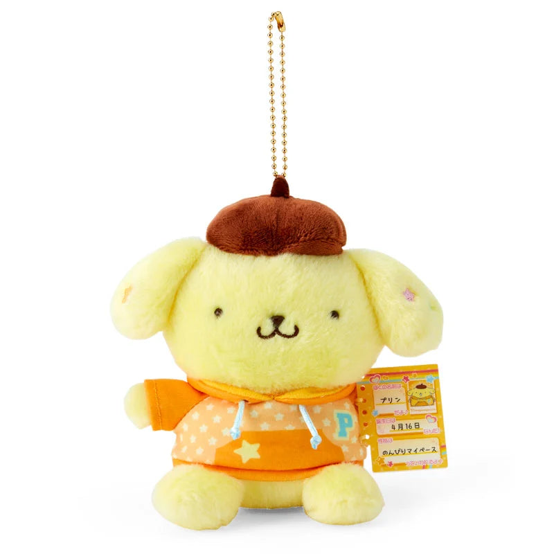 Japan Sanrio - Pompompurin Plush Keychain (Nostalgic Profile Book)