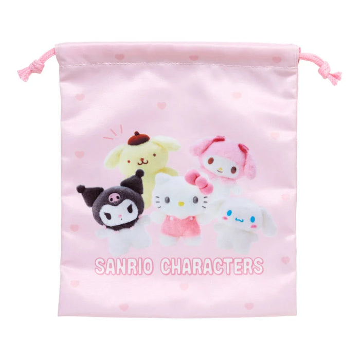Japan Sanrio - Sanrio Characters Drawstring Bags Set (Pitatto Friends Photo Design)