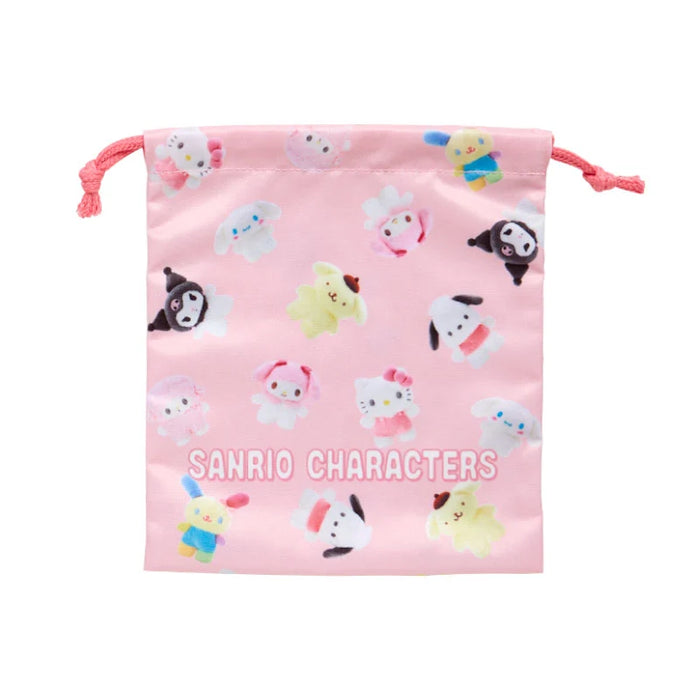 Japan Sanrio - Sanrio Characters Drawstring Bags Set (Pitatto Friends Photo Design)