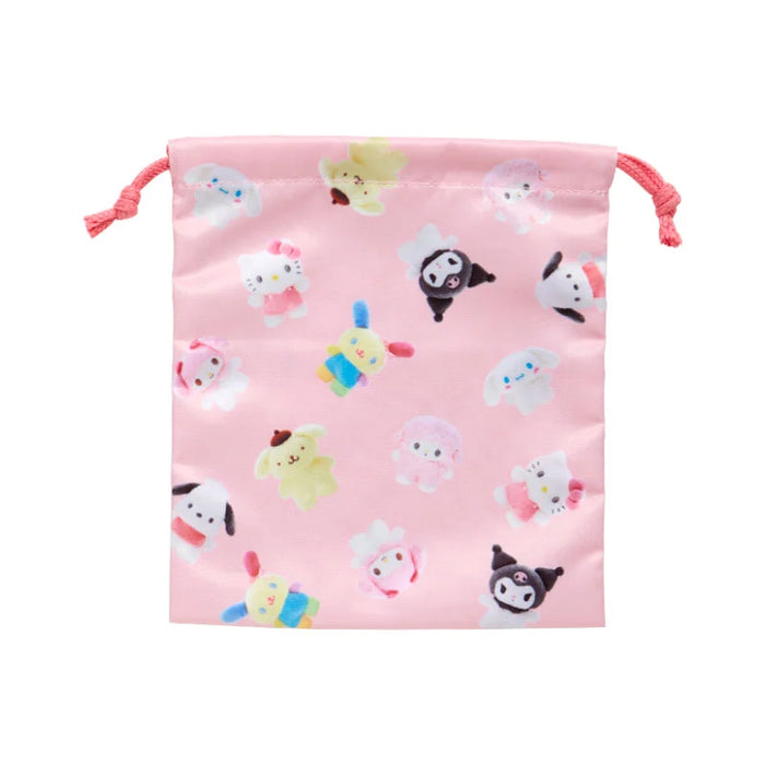 Japan Sanrio - Sanrio Characters Drawstring Bags Set (Pitatto Friends Photo Design)