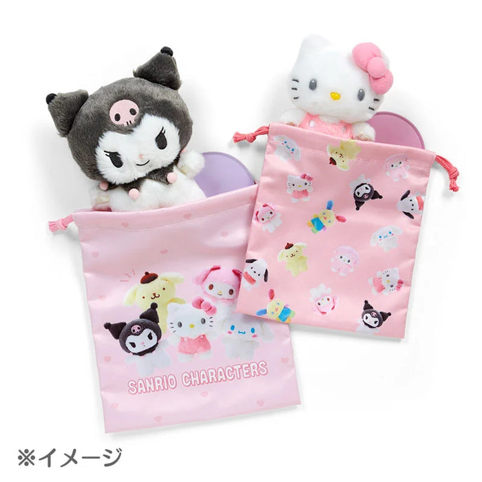Japan Sanrio - Sanrio Characters Drawstring Bags Set (Pitatto Friends Photo Design)