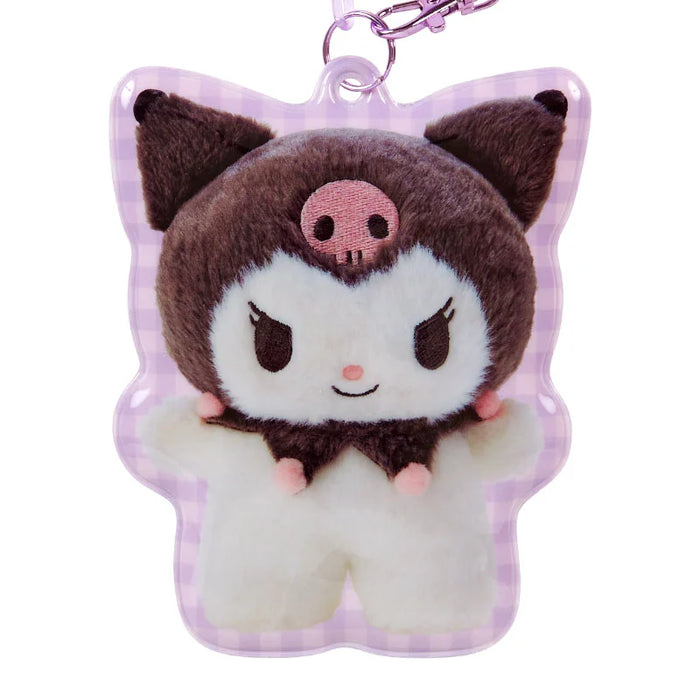 Japan Sanrio - Kuromi Character-Shaped Pass Case (Pitatto Friends Photo Design)