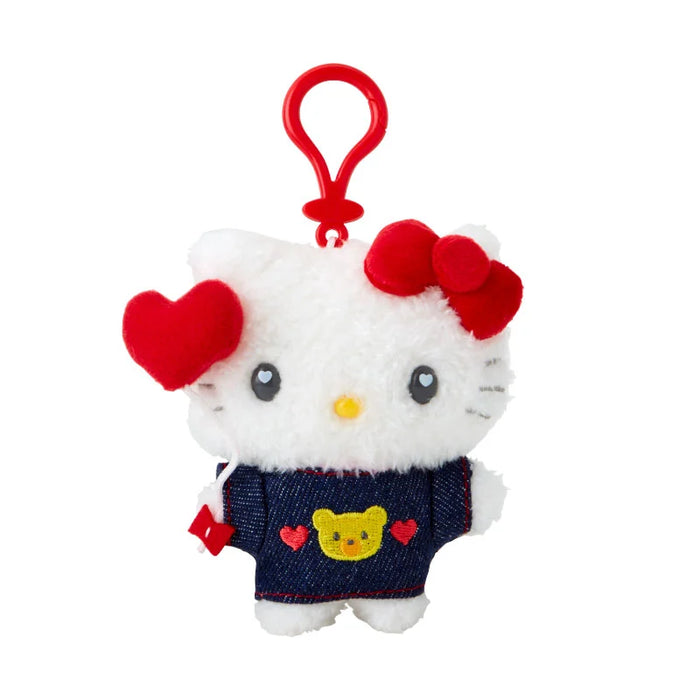 Japan Sanrio - Hello Kitty Plush Keychain (Denim Patch)