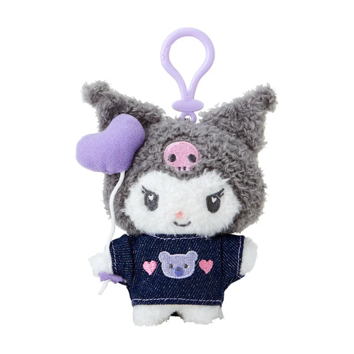 Japan Sanrio - Kuromi Plush Keychain (Denim Patch)