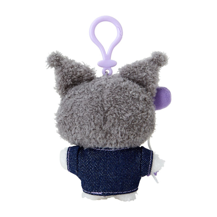Japan Sanrio - Kuromi Plush Keychain (Denim Patch)