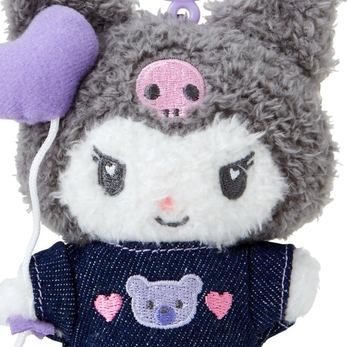 Japan Sanrio - Kuromi Plush Keychain (Denim Patch)