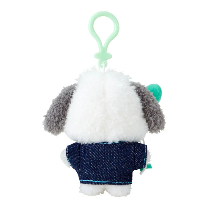 Japan Sanrio - Pochacco Plush Keychain (Denim Patch)