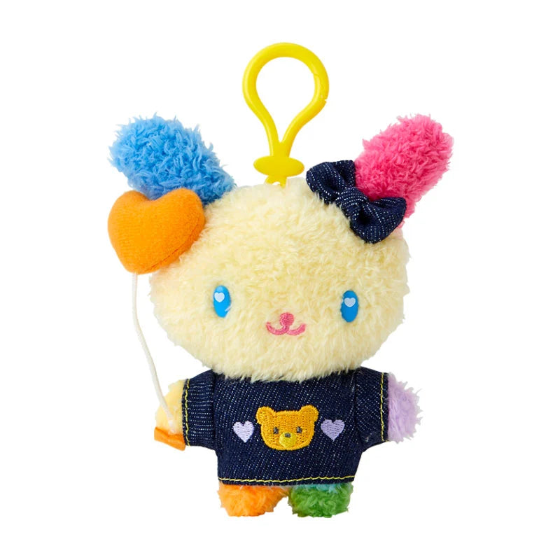 Japan Sanrio - Usahana Plush Keychain (Denim Patch)
