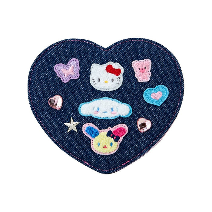 Japan Sanrio - Sanrio Characters Folding Mirror (Denim Patch)