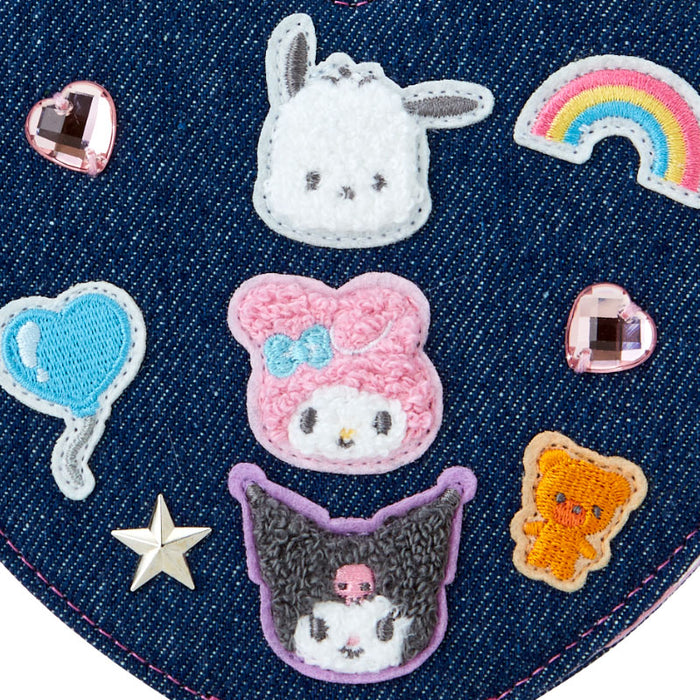 Japan Sanrio - Sanrio Characters Folding Mirror (Denim Patch)