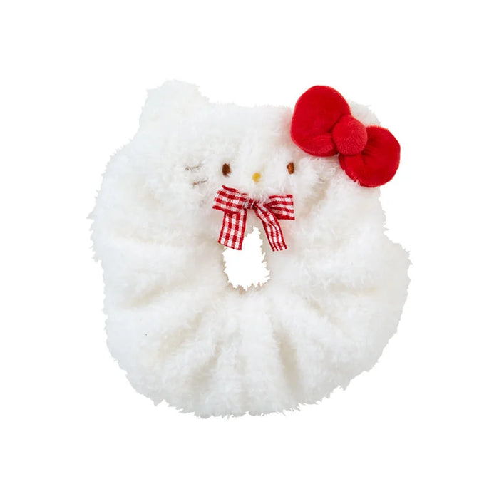 Japan Sanrio - Hello Kitty Fluffy Face-Shaped Scrunchie