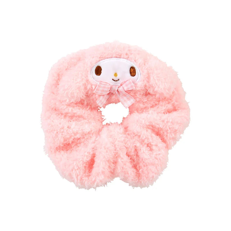 Japan Sanrio - My Melody Fluffy Face-Shaped Scrunchie