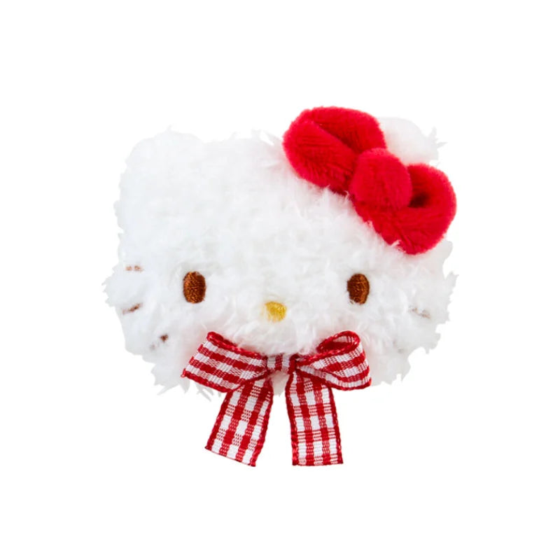 Japan Sanrio - Hello Kitty Fluffy Face-Shaped Hair Clip