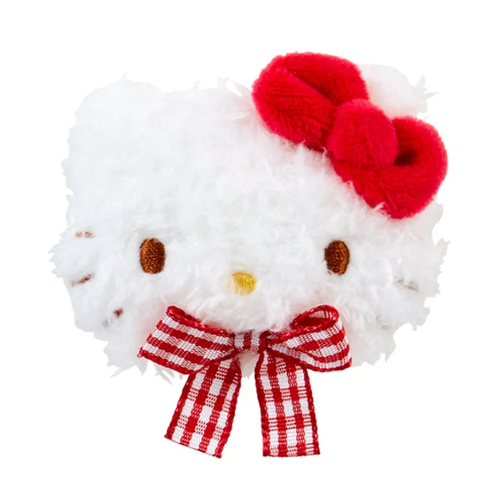 Japan Sanrio - Hello Kitty Fluffy Face-Shaped Hair Clip