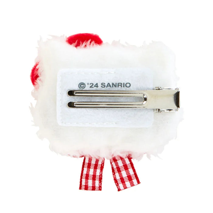 Japan Sanrio - Hello Kitty Fluffy Face-Shaped Hair Clip