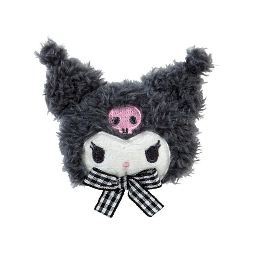 Japan Sanrio - Kuromi Fluffy Face-Shaped Hair Clip