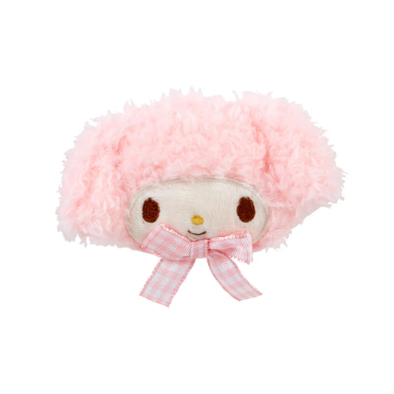 Japan Sanrio - My Melody Fluffy Face-Shaped Hair Clip