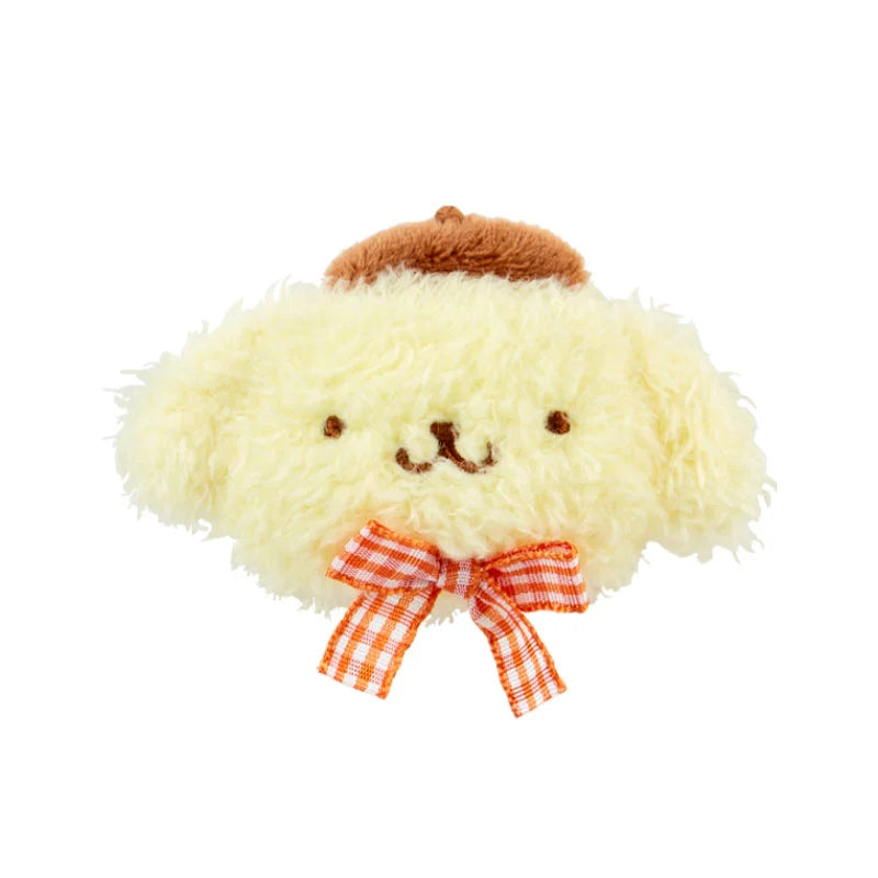 Japan Sanrio - Pompompurin Fluffy Face-Shaped Hair Clip