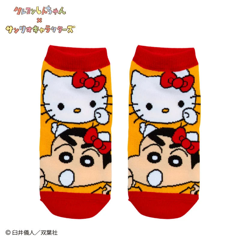 Japan Sanrio - Hello Kitty x Crayon Shin-chan Socks
