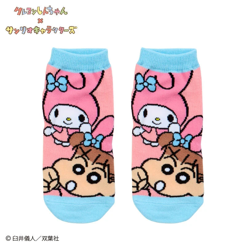 Japan Sanrio - My Melody x Crayon Shin-chan Socks