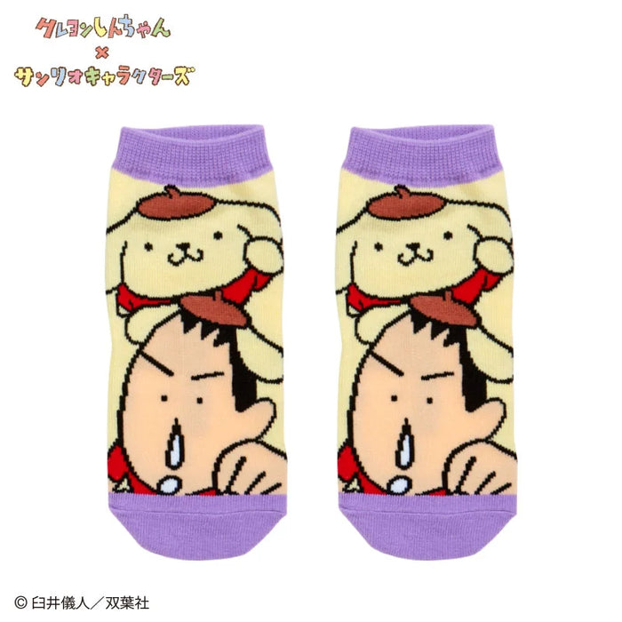 Japan Sanrio - Pompompurin x Crayon Shin-chan Socks