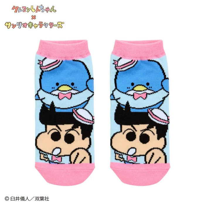 Japan Sanrio - Tuxedo Sam x Crayon Shin-chan Socks