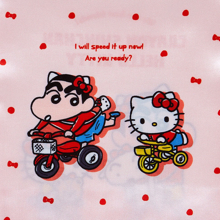 Japan Sanrio - Hello Kitty Crayon Shin-chan Ribbon Drawstring Bag