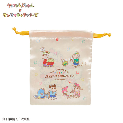 Japan Sanrio - Sanrio Characters Crayon Shin-chan Ribbon Drawstring Bag